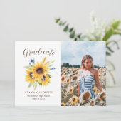 Aquarelle Faire-part photo de la graduation du tou (Debout devant)