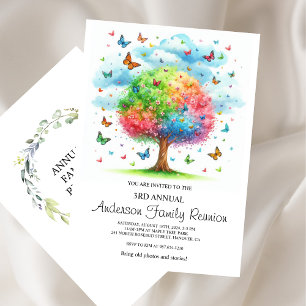 Aquarelle Family Tree Reunion Invitation
