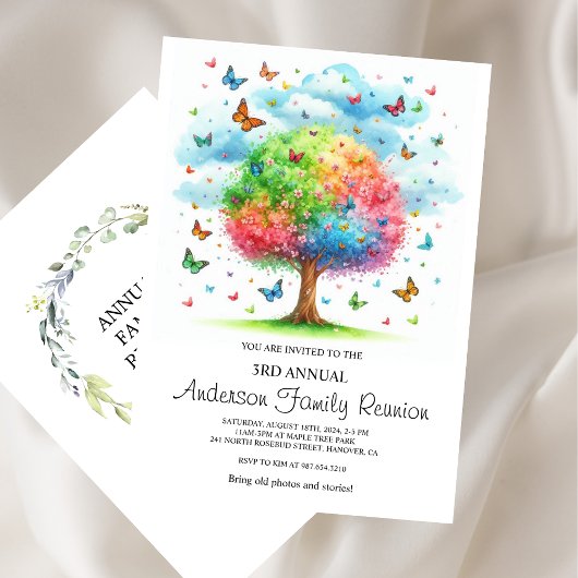 Aquarelle Family Tree Reunion Invitation