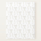 Aquarelle fantaisie Blanc Bow Mariage Monogramme (Dos)