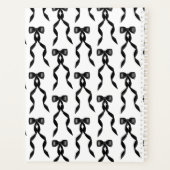 Aquarelle fantaisie Noir Bow Mariage monogramme (Dos)