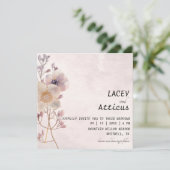 Aquarelle Faye Floral Faire-part de mariage (Debout devant)