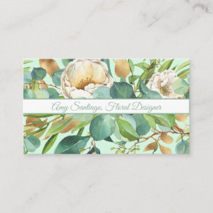 Aquarelle féminine Carte de visite floral