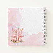Aquarelle féminine rose Journal (Dos)