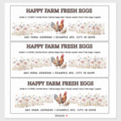 Aquarelle ferme gros Étiquette de carton d'oeuf (Feuille)