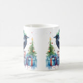 Aquarelle Festif Corneille de Noël Mug (Centre)