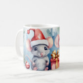 Aquarelle Festif Mice Christmas Mug (Devant gauche)