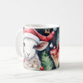 Aquarelle Festif Mouton de Noël Mug (Devant gauche)