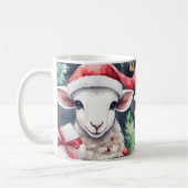 Aquarelle Festif Mouton de Noël Mug (Gauche)