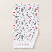 Aquarelle Festive de Noël (Serviette à main)