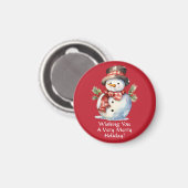 Aquarelle Festive Snowman Magnet de vacances (Recto/Verso)
