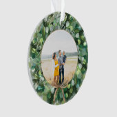 Aquarelle Festive Verdure Wreath Family Photo (devant)