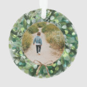 Aquarelle Festive Verdure Wreath Family Photo (dos)