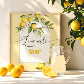 Aquarelle Fête de citron Poster du Lemonade Bar