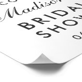 Aquarelle Fête des mariées Florale Accueil Poster  (Coin)