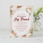 Aquarelle Fête des Mères Brunch Invitations (Debout devant)