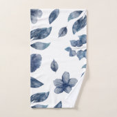 Aquarelle Feuille bleue (Serviette à main)