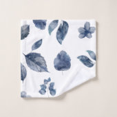 Aquarelle Feuille bleue (Gant de toilette)