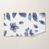 Aquarelle Feuille bleue (Serviette à main)