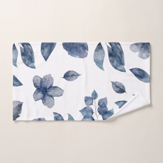 Aquarelle Feuille bleue (Serviette à main)