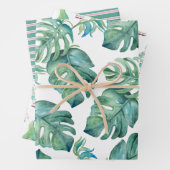 Aquarelle Feuille de Père Noël et Palm Tropical (En situation)