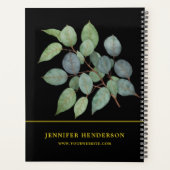 Aquarelle feuille élégant noir or professionnel (Dos)