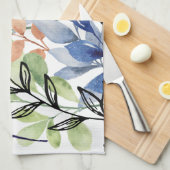 Aquarelle Feuille Serviettes de cuisine (Quart Plié)