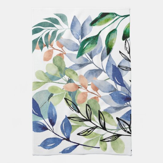 Aquarelle Feuille Serviettes de cuisine (Vertical)