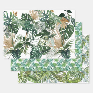 Aquarelle Feuille Tropical Papier Motif
