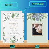 Aquarelle Feuilles 04a Faire-part de mariage