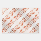 Aquarelle Feuilles Brown Terracotta Beige Blush (Devant 3)