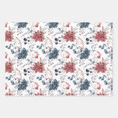 Aquarelle Feuilles d'enveloppement de Noël Ensembl (Devant)