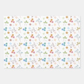 Aquarelle Feuilles d'enveloppement Floral | 3 feui (Devant 2)