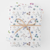 Aquarelle Feuilles d'enveloppement Floral | 3 feui