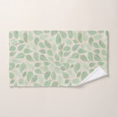 Aquarelle Feuilles en vert et beige (Serviette à main)
