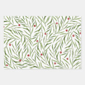 Aquarelle Feuilles et baies hiver (Devant)