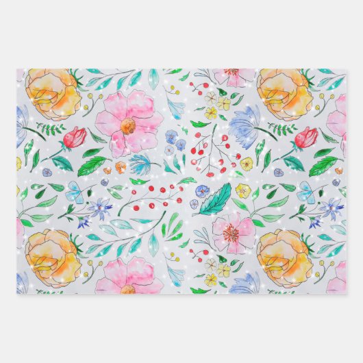 Aquarelle Feuilles & Fleurs (Devant)