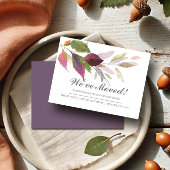 Aquarelle Feuilles Nouvelle maison Faire-part de d