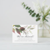 Aquarelle Feuilles Nouvelle maison Faire-part de d (Debout devant)