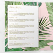 Aquarelle Feuilles Tropicales Rose Brochure de Sal (Intérieur en premier)