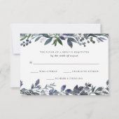 Aquarelle feuillue | Mariage RSVP (Devant)