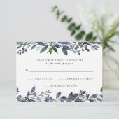 Aquarelle feuillue | Mariage RSVP (Debout devant)