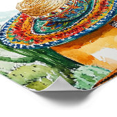 Aquarelle Fiesta Couples Affiche de bienvenue douc (Coin)