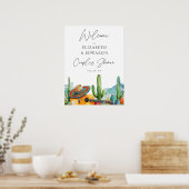 Aquarelle Fiesta Couples Affiche de bienvenue douc (Cuisine)