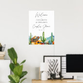 Aquarelle Fiesta Couples Affiche de bienvenue douc (Bureau à domicile)