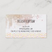 Aquarelle fil tricot crochet carte de visite (Dos)