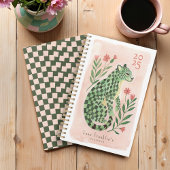 Aquarelle fille Abstraite À damiers Cheetah Floral