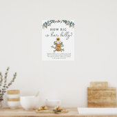 Aquarelle fille Baby shower ventre Poster du jeu (Cuisine)