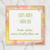 Aquarelle Fleur rose avec les étiquettes Cadeaux d (Dos)