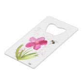Aquarelle fleur rose bourdon (Devant Angle)